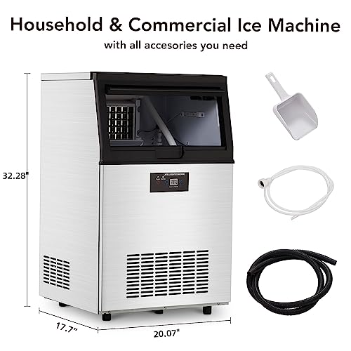 Máquina comercial para fabricar hielo de acero inoxidable miniatura 7