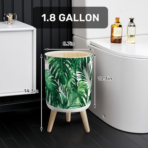 Caneca de Basura Plástica Redonda 7L con Tapa miniatura 2
