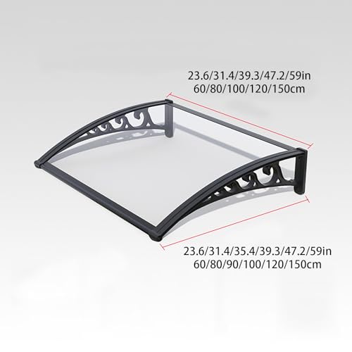 Toldos para exteriores con diseño de drenaje y panel transparente 3