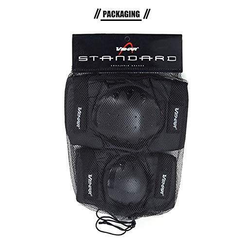 Andoer Conjunto de equipamentos de proteção 4 peças joelheiras cotoveleiras Kneesaver cotovelo cicli