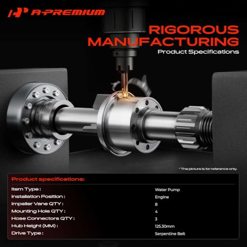 A-Premium 3-Bolt Water Pump for Ford F-150 and Mustang 5.0L/5.2L V8 - Image 4