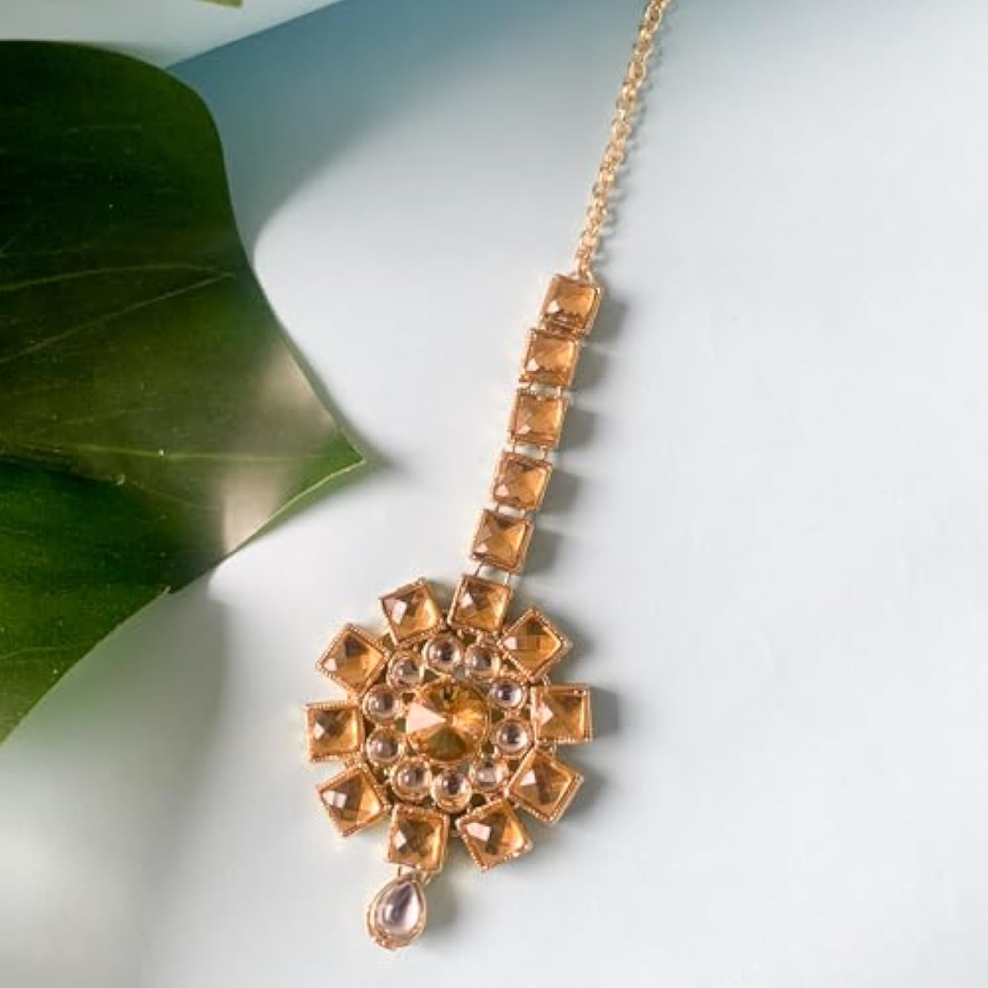 Traditional Kundan & Stone Studded Maang Tikka (T2035FL)