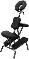 Cadeira Portátil para Quick Massage | Dobrável, Leve e Ajustável | Ideal para Massoterapeutas, Fisioterapia e Estética | Estrutura em Alumínio, Estofado em Couro Sintético