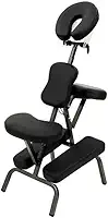 Cadeira Portátil para Quick Massage | Dobrável, Leve e Ajustável | Ideal para Massoterapeutas, Fisioterapia e Estética | Estrutura em Alumínio, Estofado em Couro Sintético