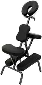 Cadeira Portátil para Quick Massage | Dobrável, Leve e Ajustável | Ideal para Massoterapeutas, Fisioterapia e Estética | Estrutura em Alumínio, Estofado em Couro Sintético