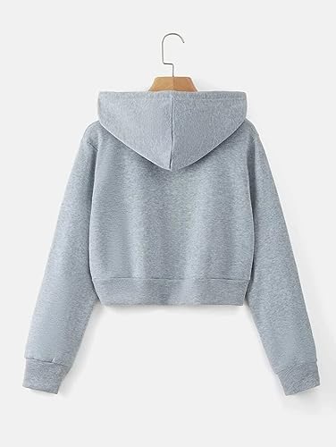 Image of Crop Hooded Sweatshirt for Women Winter Wear Crop Hoodie