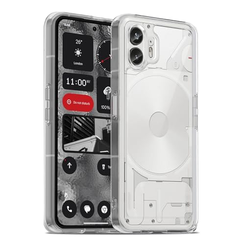 Liisooka Hülle für Nothing Phone 2 Militärische Ultra Slim Handyhülle Kratzfeste Nie Vergilbung Handyhülle Harte PC-Rückseite Case Stoßsichere Transparente Schutzhülle 100% Durchsichtig