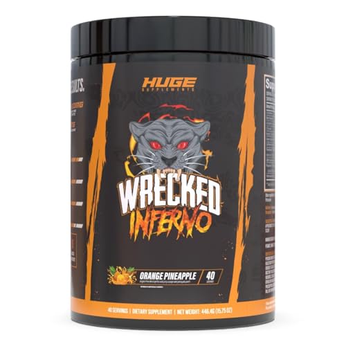 Image of Wrecked Inferno - Thermogenic Pre Workout For Men & Women, Increase Energy, Boost Thermogenesis & Metabolism, Enhance Exercise Performance - Contains L-Citrulline, L-Carnitine, Beta-Alanine & More