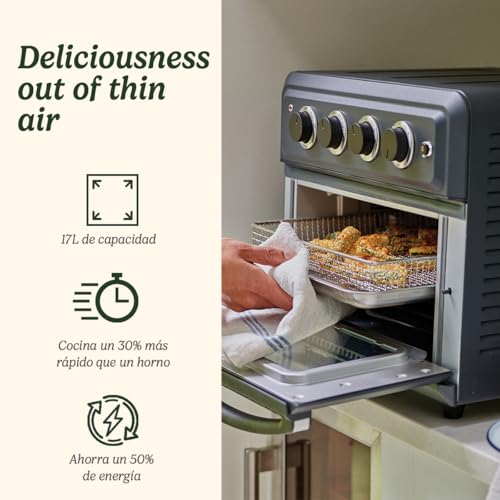 Miniatura 2 de Cuisinart Mini Horno Freidora 7 En 1: Freír, Asar, Hornear, Gratinar, Empanadillas, Tostar Y Mantener Caliente 2 Niveles De Cocción, Gran Capacidad De 17l, Espacio Pollo Entero De 1.8kg