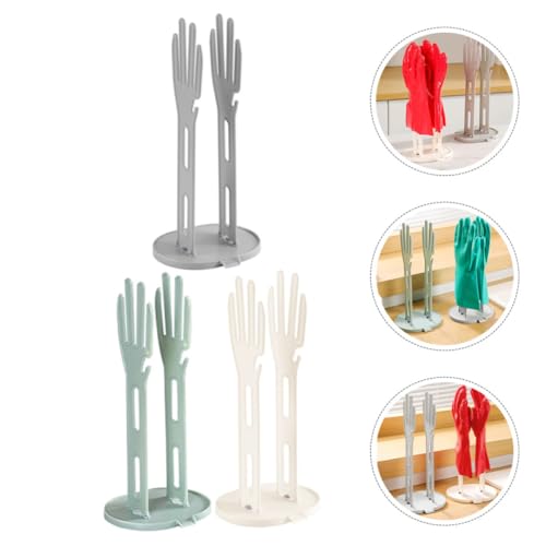 Soporte para guantes de limpieza multifuncional con base antigoteo para mantener encimeras secas 8