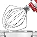 KITCHPOWERR KN256WW 6-Wire Whip Attachment for KitchenAid 6 Quart Bowl-Lift Stand Mixer Accessory Replacement, Egg Cream Stirrer, Cakes Mayonnaise Stainless Steel Whisk