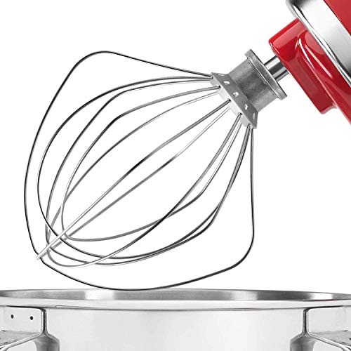KITCHPOWERR KN256WW 6-Wire Whip Attachment for KitchenAid 6 Quart Bowl-Lift Stand Mixer Accessory Replacement, Egg Cream Stirrer, Cakes Mayonnaise Stainless Steel Whisk by KITCHPOWER - Used condition - US$15.93
