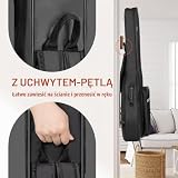 CAHAYA Torba na gitarę klasyczną 90 cm torba na gitarę miękki futerał o grubości 6 mm wyściełana plecak na gitarę z dużymi kieszeniami paski odblaskowe model CY0288