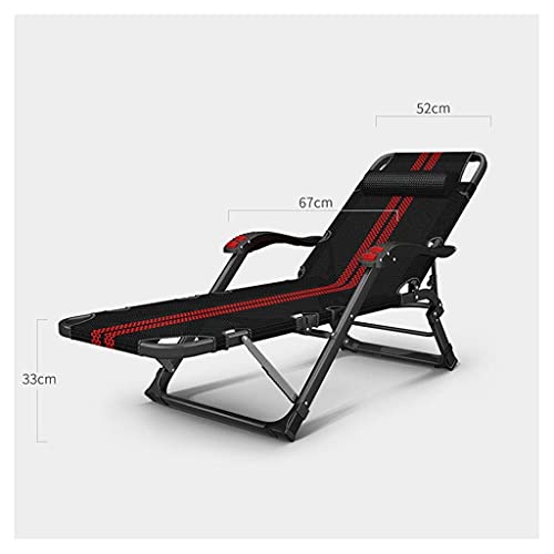 Chaise Zero Gravity pliante JATIBOSH en acier et textoline xl 67 cm