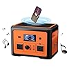 Portable Power Station 600W (Peak 1800W), Fast Charging with AC Outlets Power Bank, UPS Function, Portable Solar Generator for Camping, Home Backup, Outdoor, Emergency RV (PT02-384Wh)
