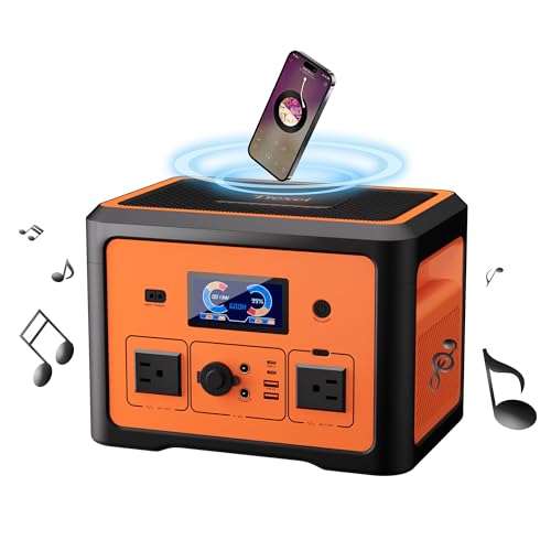 Portable Power Station 600W (Peak 1800W), Fast Charging with AC Outlets Power Bank, UPS Function, Portable Solar Generator for Camping, Home Backup, Outdoor, Emergency RV (PT02-384Wh)