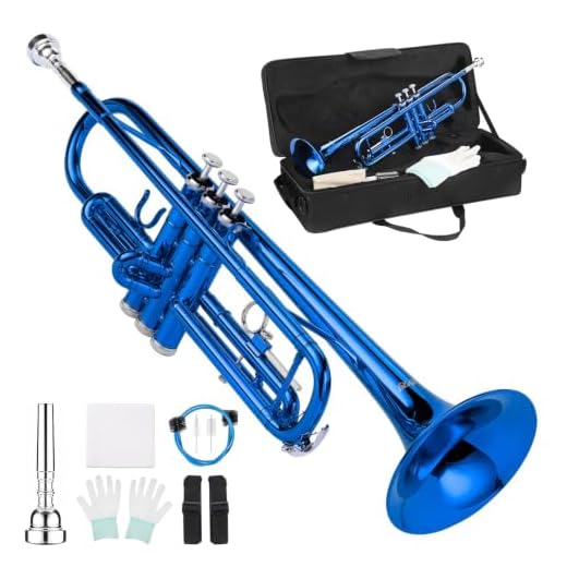 LeSage Bb Standard Trumpet Set for Beginner, Brass Student Trumpet Blue