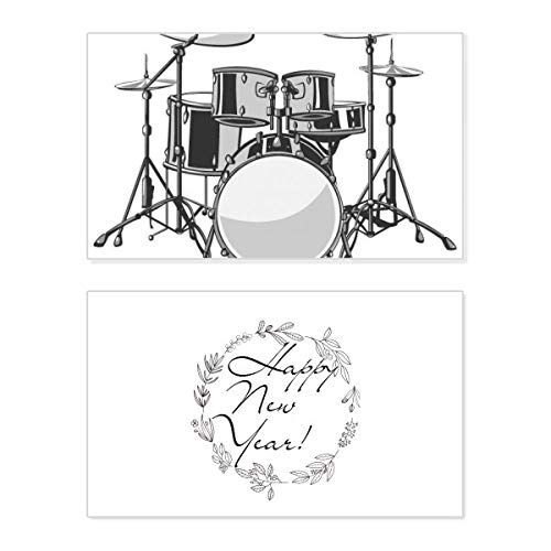 Tarjeta conmemorativa de alta calidad con kit de batería musical para Año Nuevo