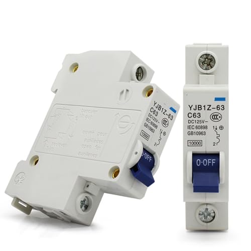 Disjoncteur 1P 63A DC125V YJBz1-63 pour sécuriser l'électricité solaire de votre maison