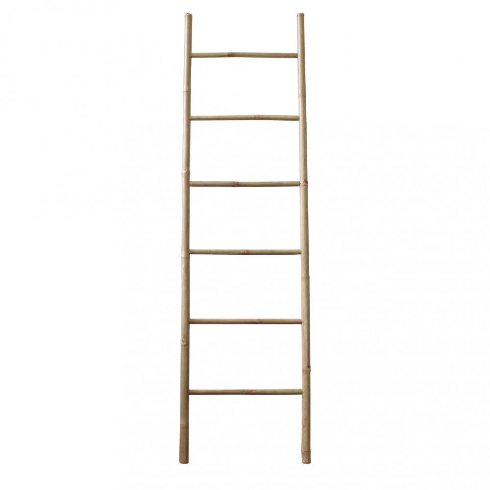 Scala ornamentale in bamboo h200 cm da esterno color legno naturale