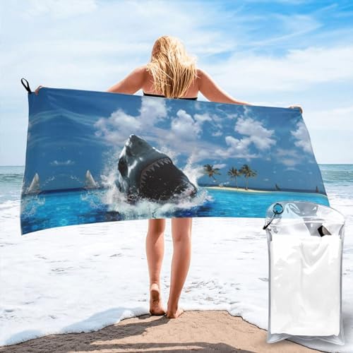 Serviette de bain compacte anti humidité grande serviette plage requin