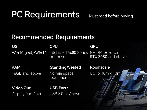 Pimax Crystal Super PCVR Casque Version entièrement payée – 50 PPD, 3840 x 3840 par œil, résolution Ultra Claire, Champ de Vision Large de 127 ° – Image 4