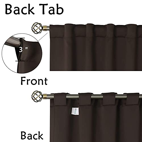 Bgment Rod Pocket And Back Tab Blackout Curtains For Bedroom - Thermal Insulated Room Darkening Curtains For Living Room, 2 Window Curtain Panels (42 X 63 Inch, Brown) #TOP1