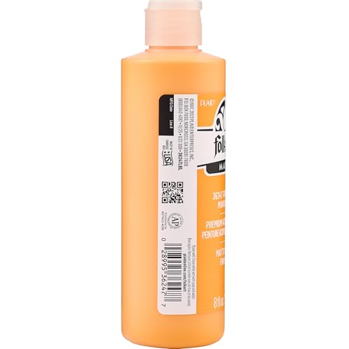 Image of FolkArt Acrylic Craft Paint, Matte Finish, Tangerine, 8 fl oz
