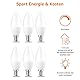 Amazon Basics E14 LED Lampe, Kerzenform, 5W (ersetzt 40W), klar, dimmbar, Warmweiß, 6Stück