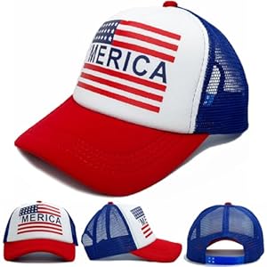 Baseball Caps 4th of July Hat Fourth of July Accessories Outfits for Women USA Hat Trucker Hat 4th of July Accessories for Women Multicolor