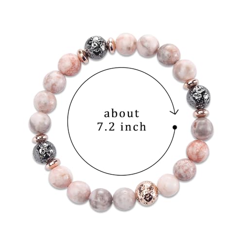 40th Birthday Gifts for Women Friend Wife Grandma Sister Natural Stone Bracelets for Her Bead Bracelet for Mom Coworker for 40 Years Old Woman2