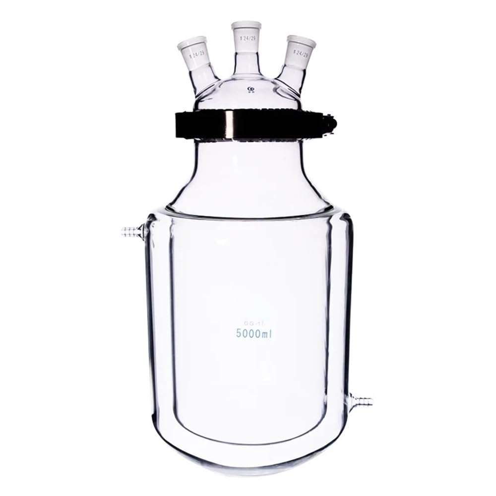Matraz de reacción de capa de laboratorio con camisa de tres o cuatro bocas abiertas(2000mL24x24x24x24)