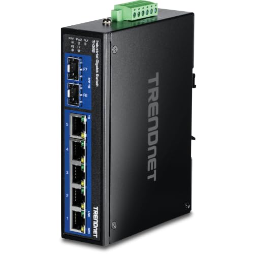 TRENDnet, TI-IG30, 7-Port Industrial Gigabit DIN-Rail Switch