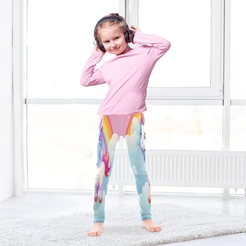 Toddler Girls Leggings Printed Yoga Pants Leggings Cartoon Rainbow Unicorn for Kids4