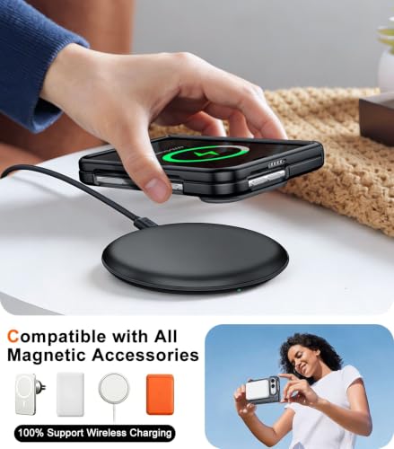 SPIDERCASE Magnetic for iPhone Duo Case, Built-in Stand, Black | Built-in [Screen Protector] [Stable Kickstand] [Hinge Protection] [Compatible with Magsafe] Military Grade Protective Cover - image 7