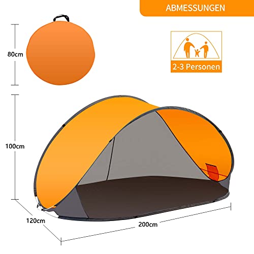 Strandmuschel Duhome Pop Up Strandzelt für Familien