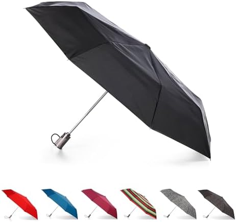totes Titan Portable Travel Umbrella – Windproof, Waterproof, Strong, Compact Umbrella – Perfect for the Car, Backpack, and On-the-Go