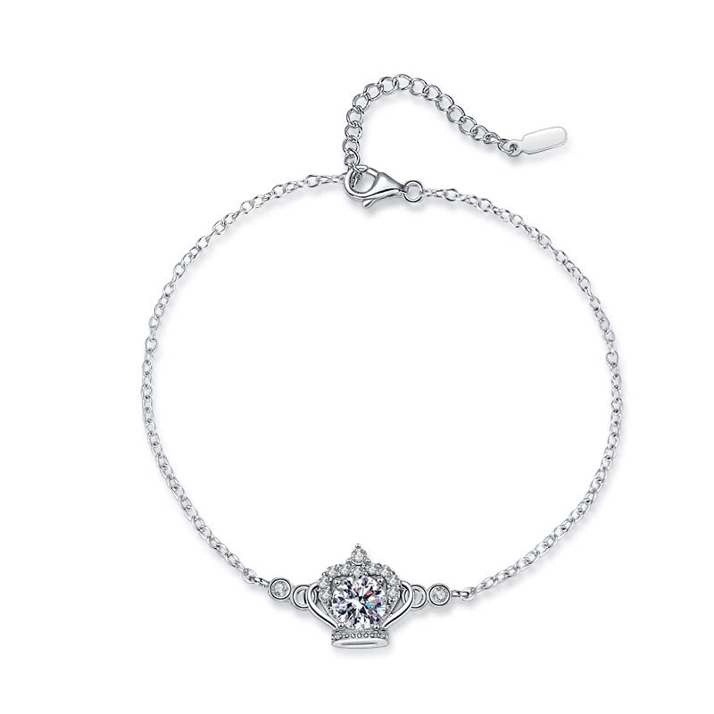 Bracelet Moissanite 0.5ct en Argent Idée Cadeau Anniversaire Femme