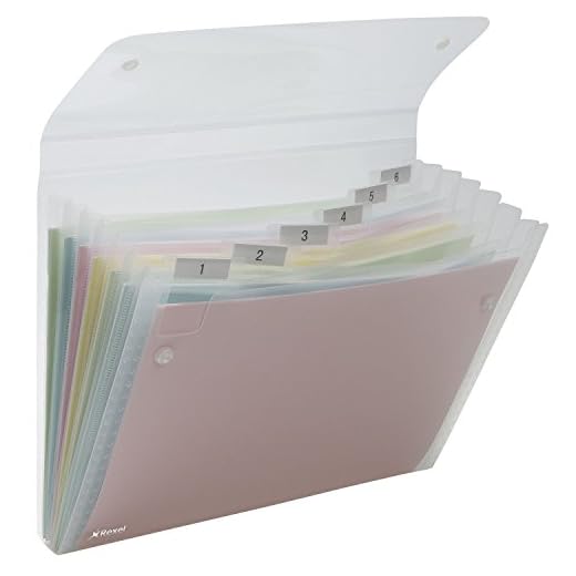 REXEL 2102033 - Carpeta Fuelle ICE 6 Compartimentos DIN A4 Color Transparente, 120 Hojas