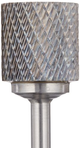 Image of Drill America SA-9 Carbide Burr /Rotary File Cylindrical Double Cut for Die Grinder 1 inch Dia. x 1 inch Cut Length with 1 /4 inch Shank and 2-3 /4 inch Overall Length, DUL Series
