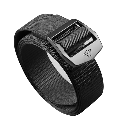 Men's Nylon Belt, Tactical Belts Breathable Webbing Canvas Belt with Buckle