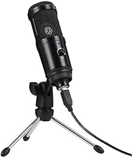 USB Microphone - Plug &Play Computer Microphone, with Tripod Stand & Pop Filter for Streaming, Podcasting, Vocal Recording, Compatible with iMac PC Laptop Desktop Windows Computer