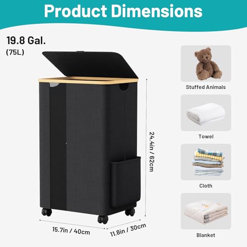 BlissTotes 75L Wheeled Laundry Basket thumbnail 2