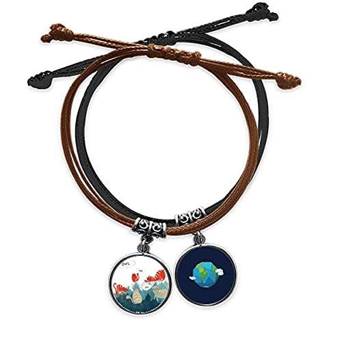 Pulsera de gato hablando con cierre de cuerda ajustable y amuleto protector