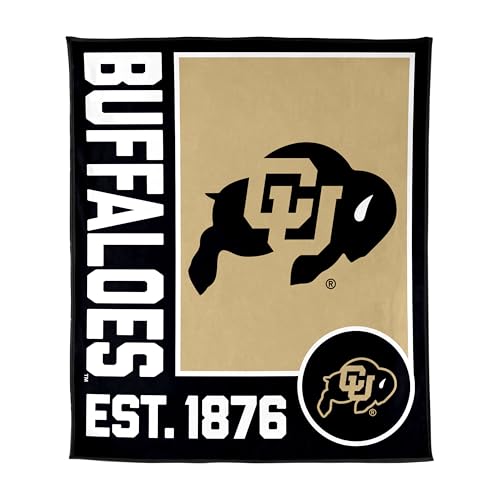 FANMATS NCAA Colorado Buffaloes Super Plush Throw Blanket – 60" x 70" Size | Team Color | Ultra-Soft Polyester Material