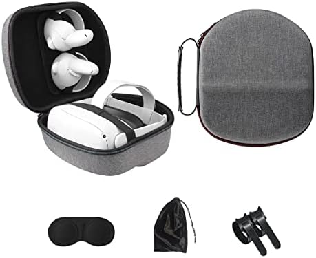dethinton Compatible with Oculus Quest2 Case, Travel Case Compatible with Oculus Quest2 All-in-one VR Gaming Headset and Controllers Includes Multiple Quest2 Accessories (Gray)