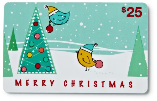 Amazon.com $25 Gift Card In A Greeting Card (Christmas Tree Card Design) #TOP3