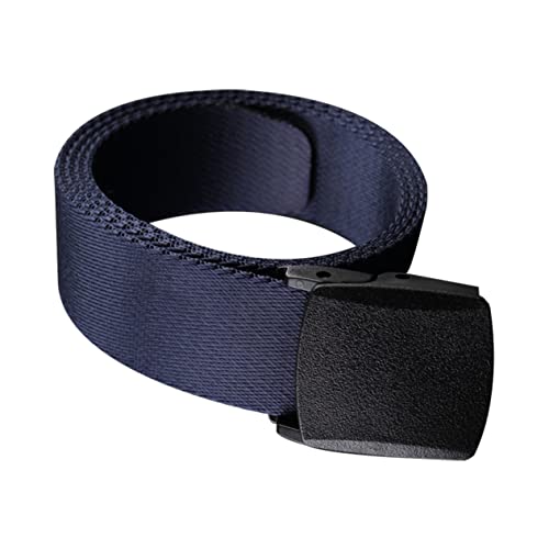 Hemoton Men's Casual Canvas Belt Automatic Plastic Buckle Lightweight Adjustable Airport-Friendly Web Belt for Outdoor Activities and Everyday Wear