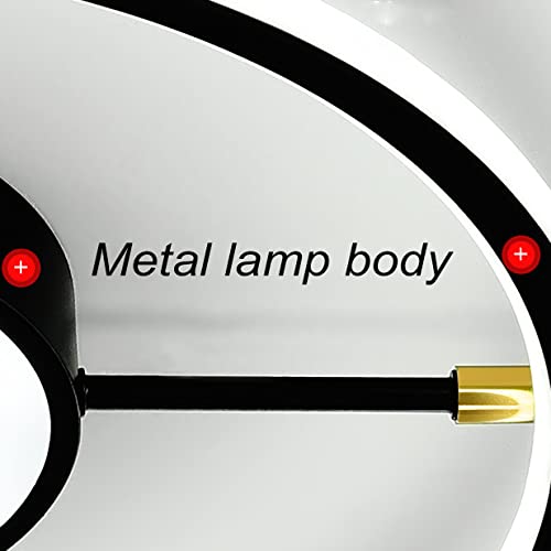 Ventilateur de plafond avec éclairage anneau LED réglable à distance