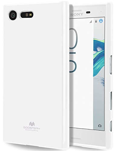 GOOSPERY Pearl Jelly for Sony Xperia X Compact Case with Screen Protector Slim Thin Rubber Case (White) XPXCPT-JEL/SP-WHT
